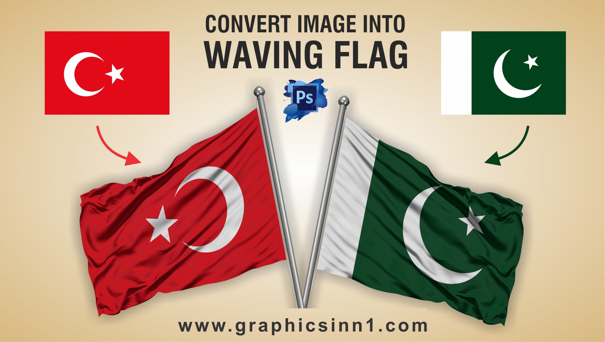 How to Convert Image into Mockup | Flag Mockups Free Download PSD | Graphics Inn