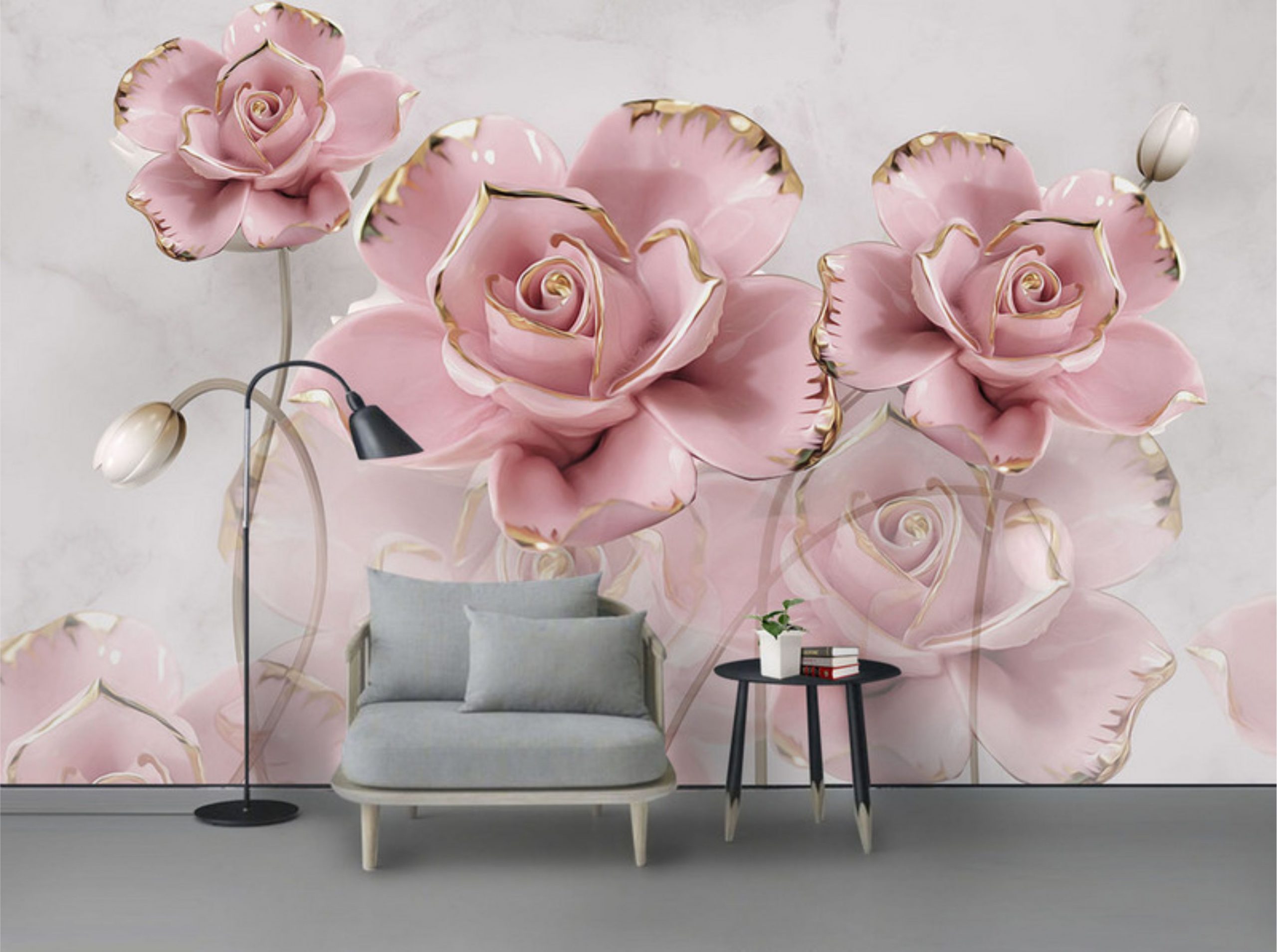 3d flowers psd