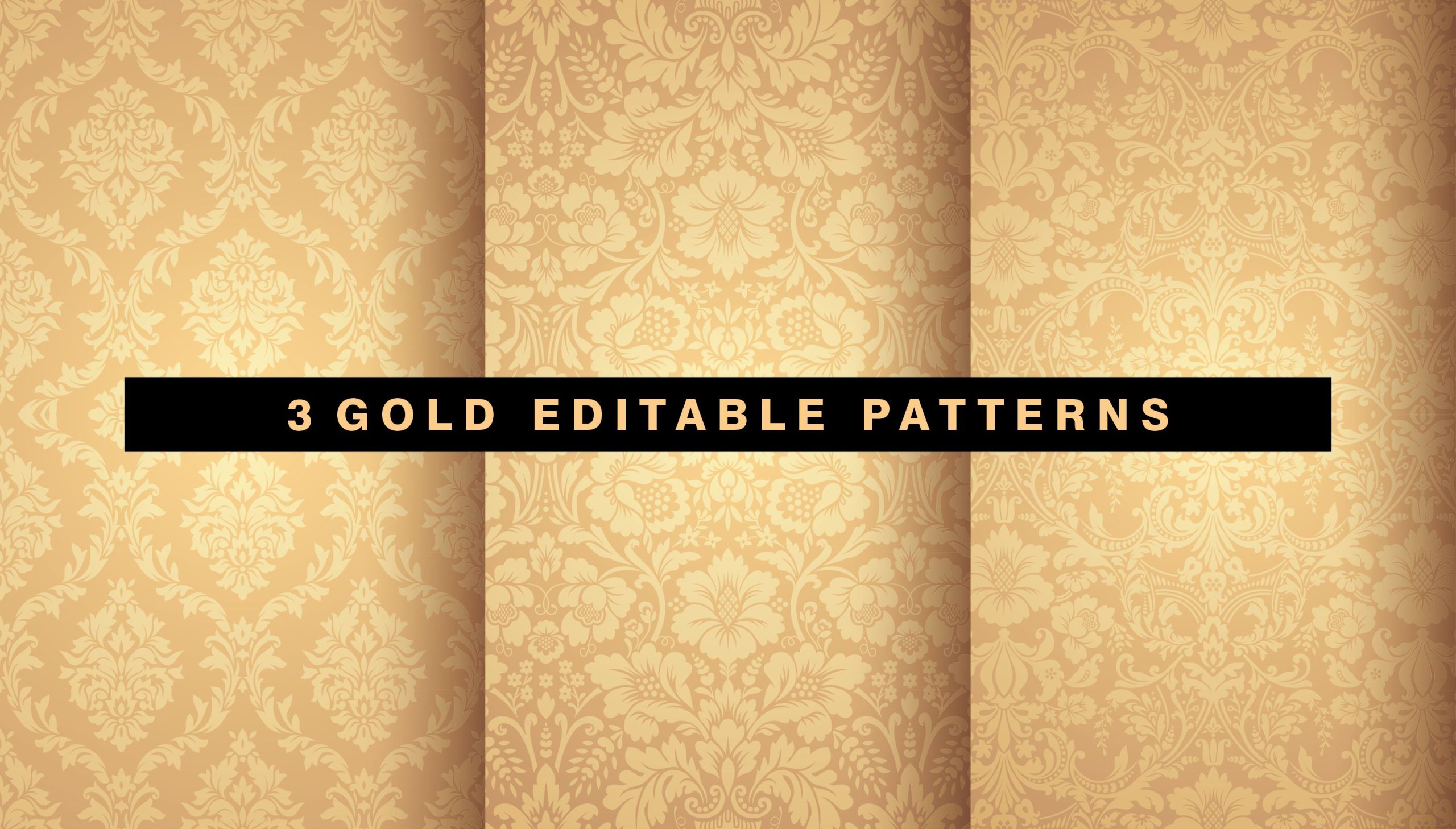 3d golden pattern wall wallpapers free download