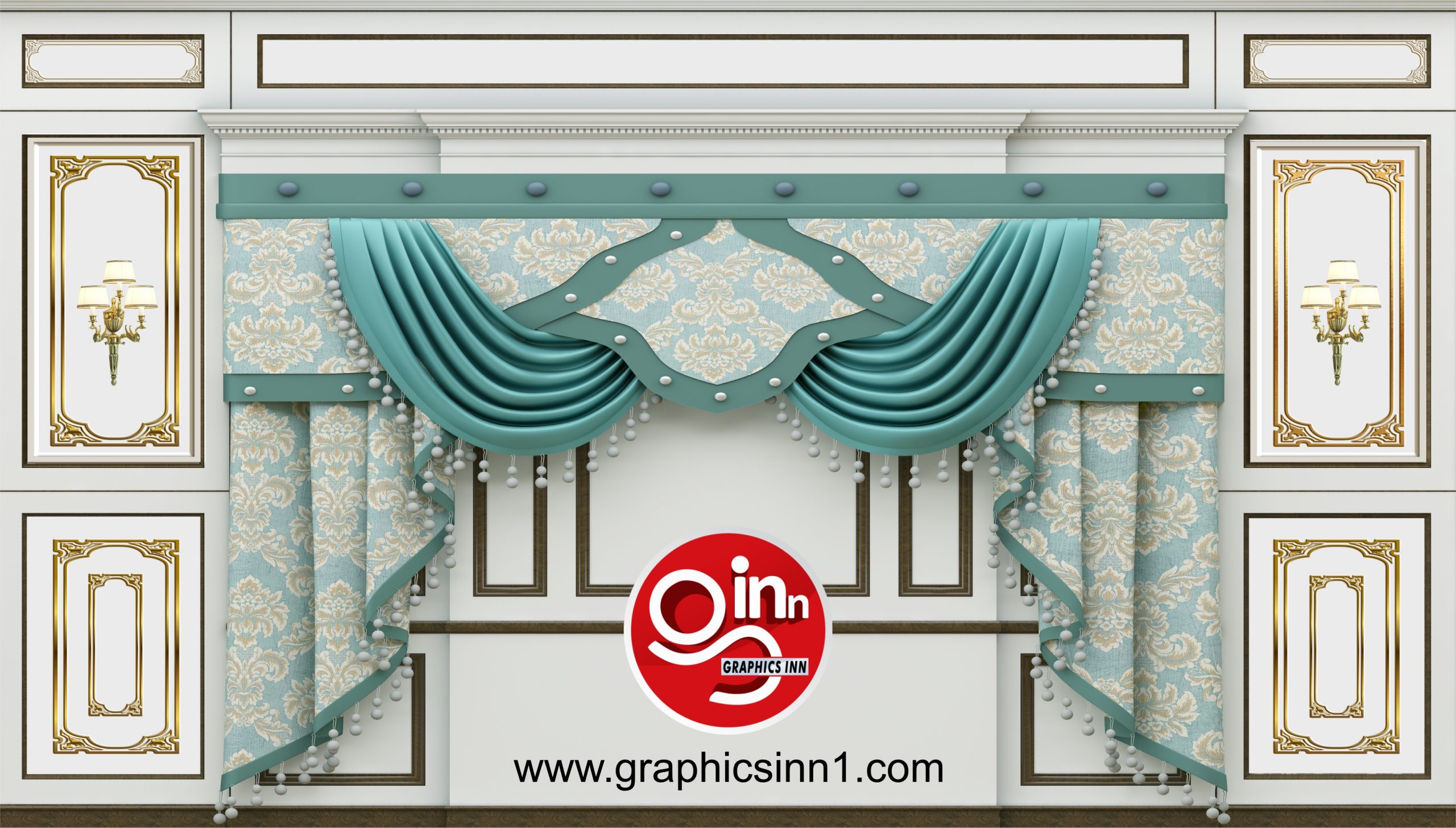 3D Classic Interior Wall Wallpaper Free Download