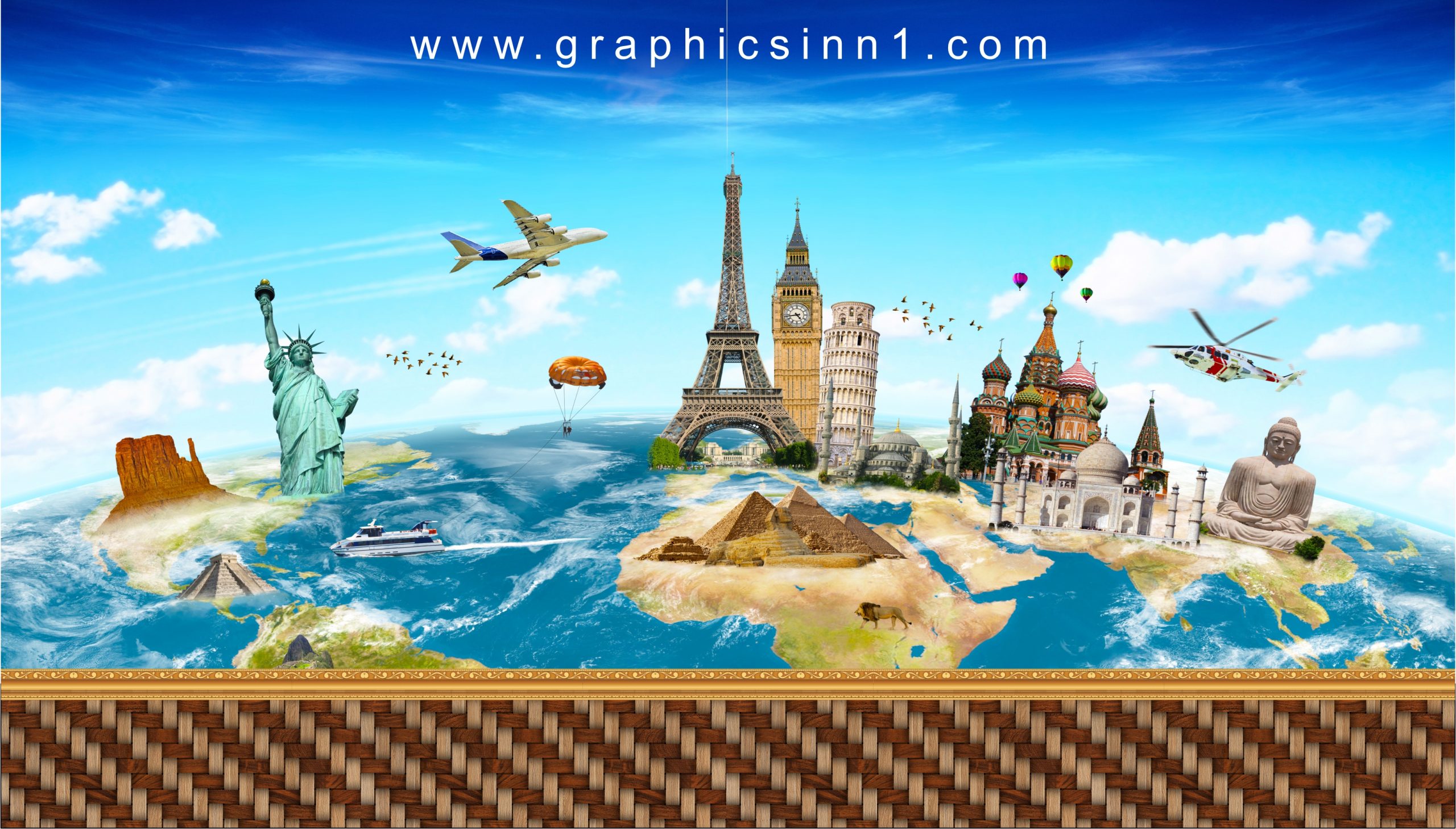 Famous World Places - 3D World Tour Wallpaper