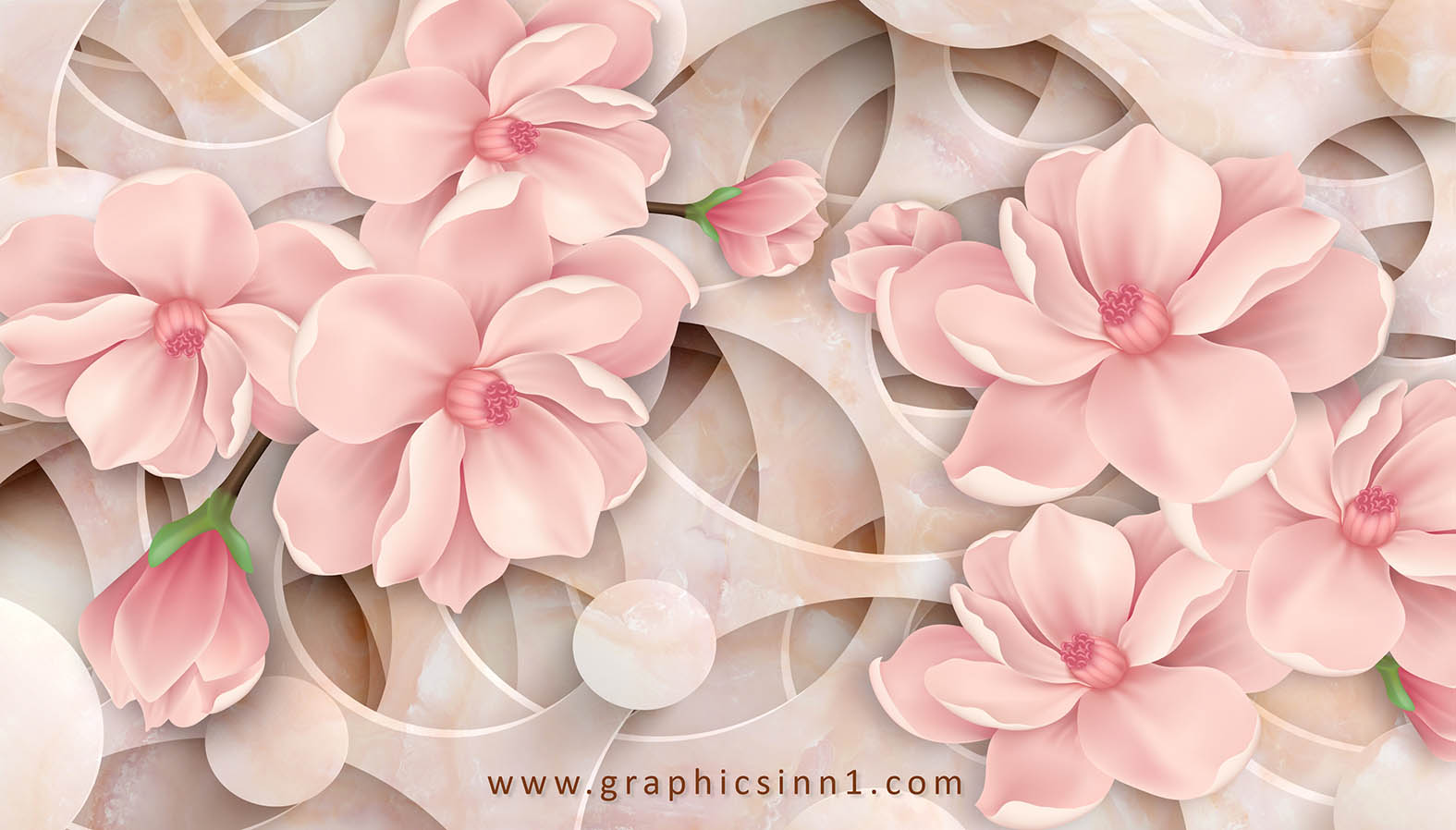 3D Wallpaper Design Florals - Luxury Bedroom Wallpaper
