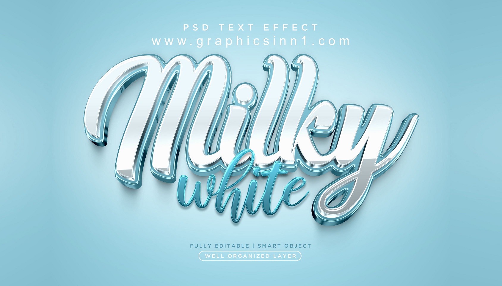 3D Milky Style Text Effect Free Download