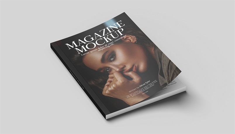 Magazine Cover Mockup PSD Free Download