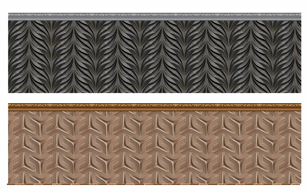 3D Wooden Flower Style Wall Wallpaper Borders Free Download