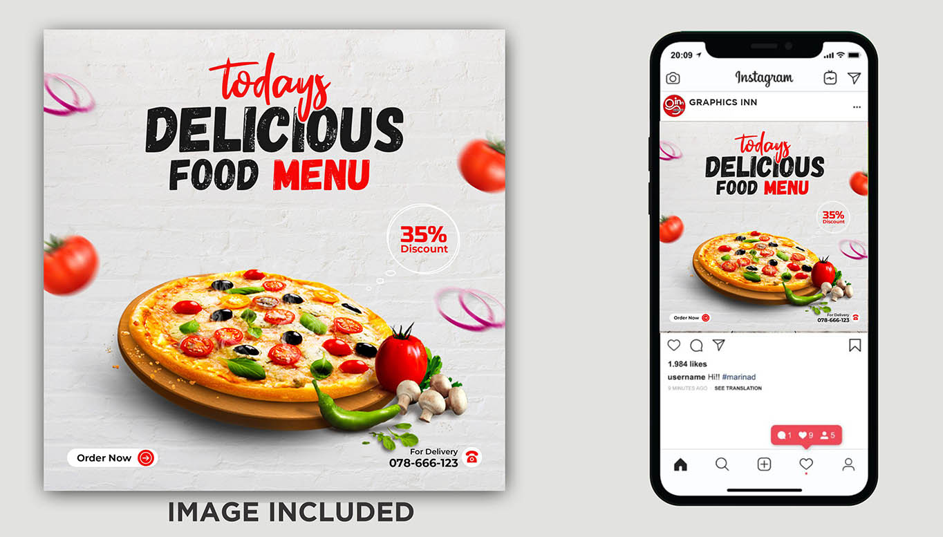 Food Social Media Promotion Instagram Post Design