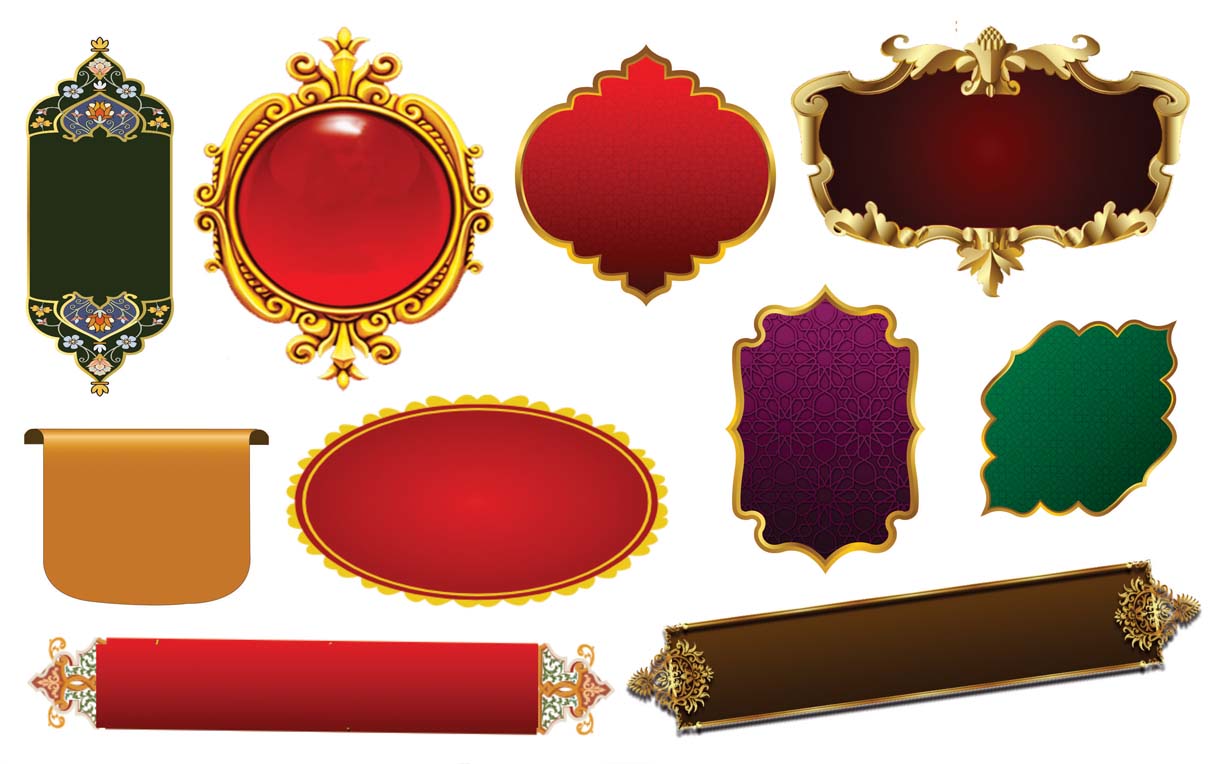 3D Vector Shapes Frames PNG Free Download