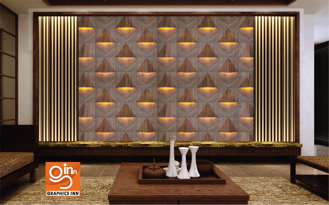 3D Luxury Wooden Pattern Palling Wallpaper - Decor Palling